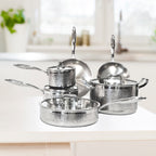 6 piece hammered steel set