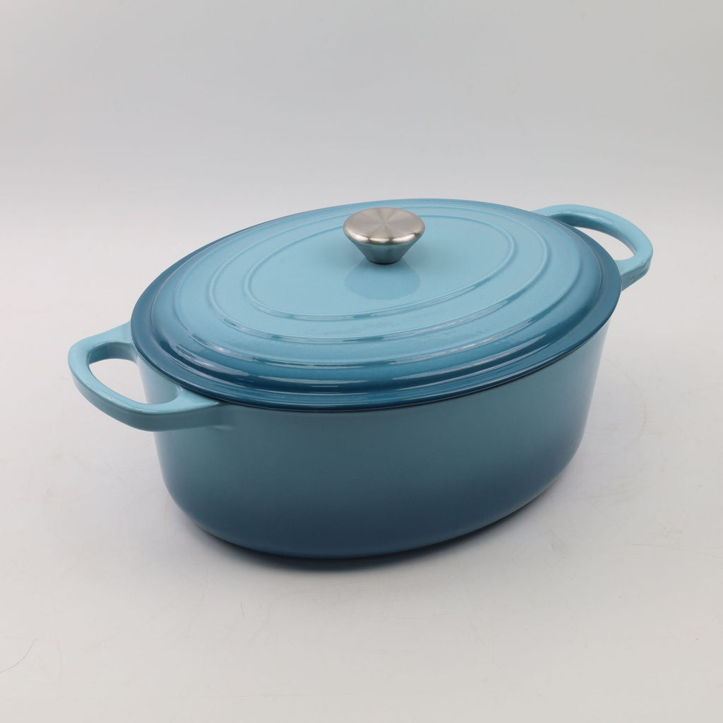 31cm oval enamel cast iron pot