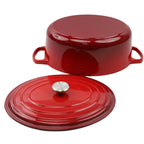 31cm oval enamel cast iron pot