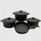 4 piece enamel cast iron cookware
