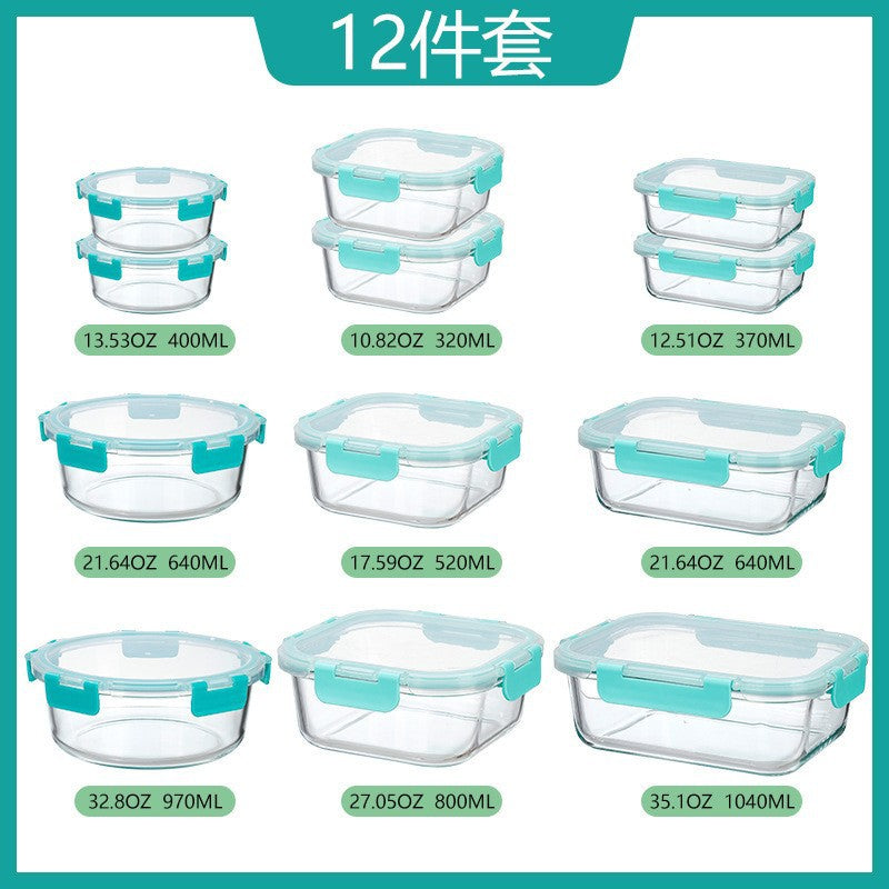 12 piece set borosilicate glass bowls