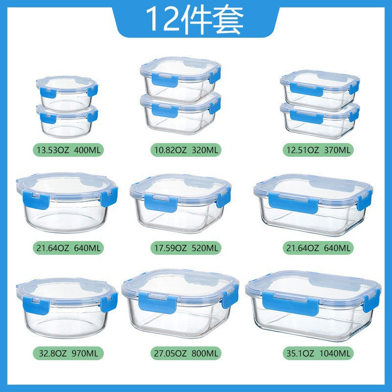 12 piece set borosilicate glass bowls