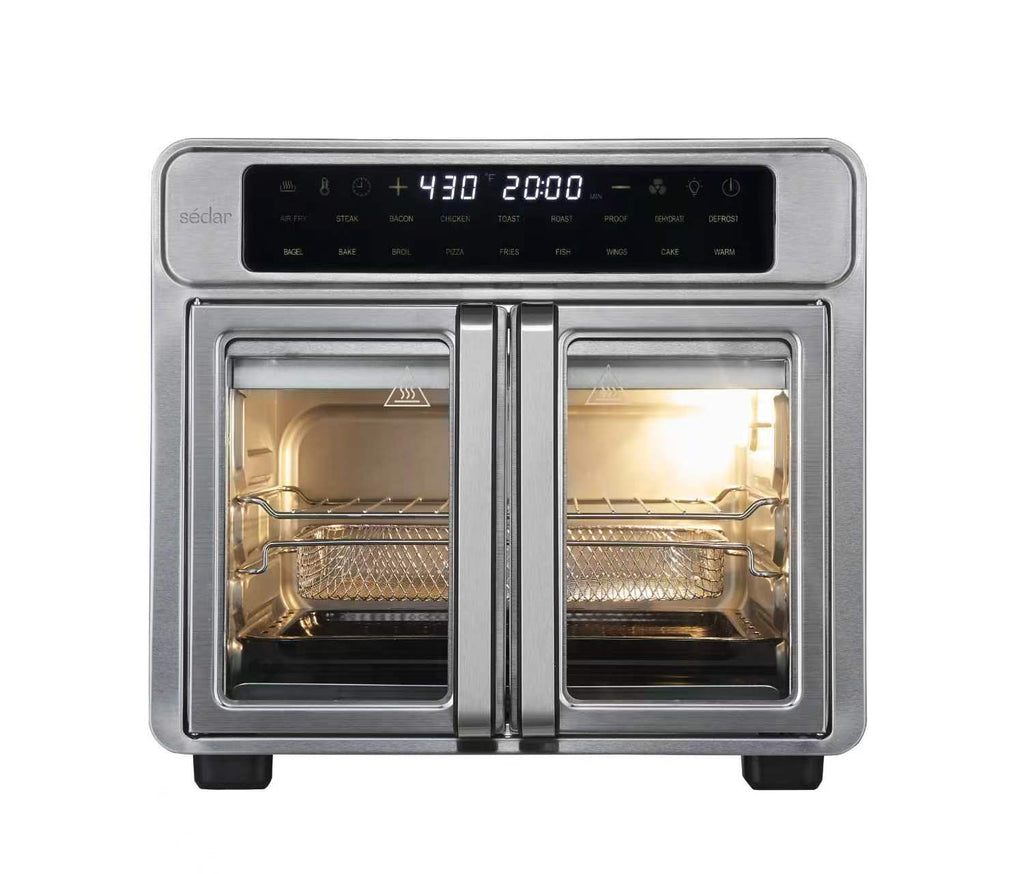 Sedar 24L All Stainless steel french door multifunction air fryer oven + 1 enamel bake tray