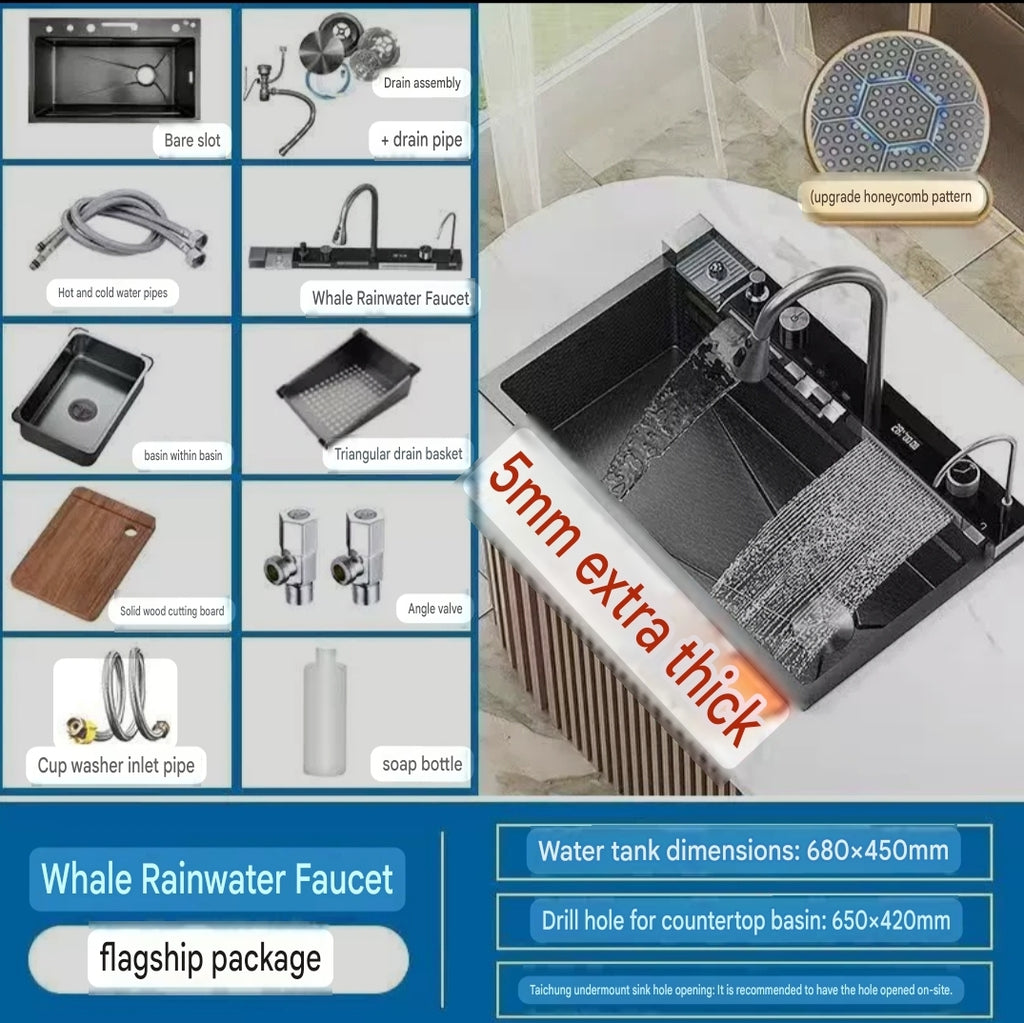 304 nano stainless steel smart kitchen sink