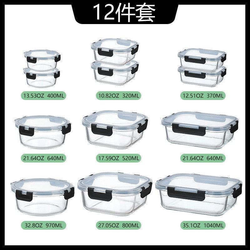 12 piece set borosilicate glass bowls