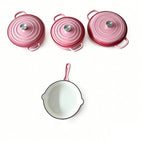 4 piece enamel cast iron cookware