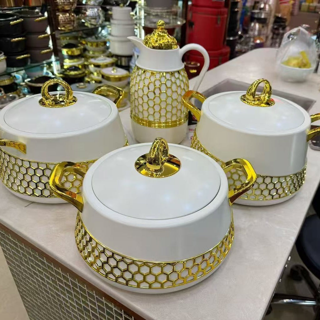 4 piece luxury food warmer - 2L,2.5L,3L, 1.5Lkettle