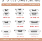 12 piece set borosilicate glass bowls