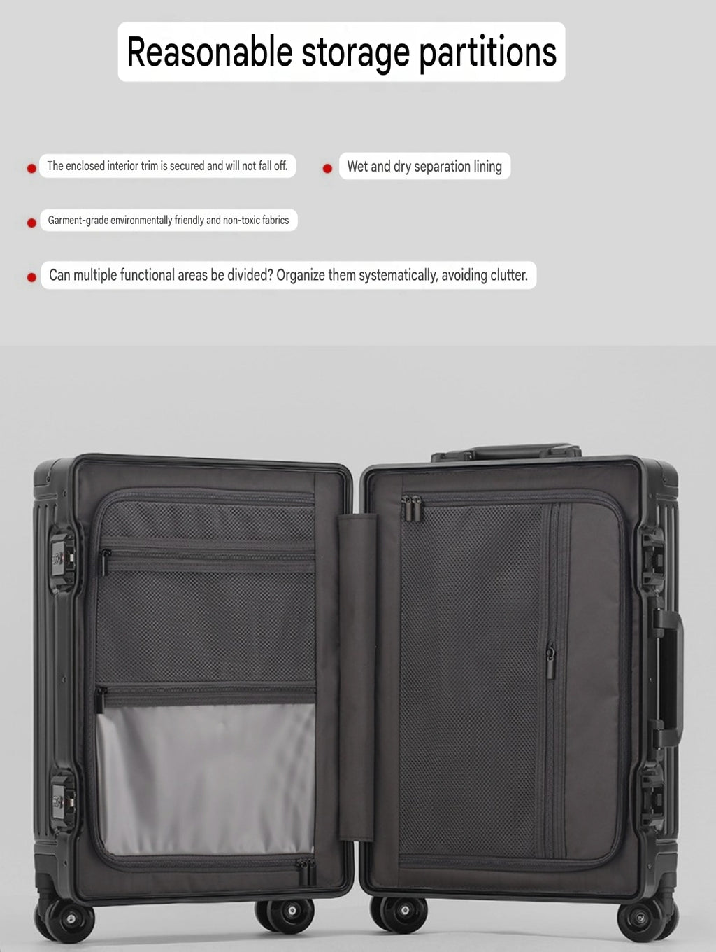 2 piece aluminum-magnesium travel box - 20 & 28inches
