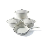 4 piece enamel cast iron cookware