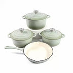 4 piece enamel cast iron cookware