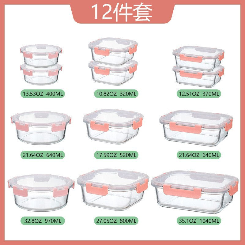 12 piece set borosilicate glass bowls