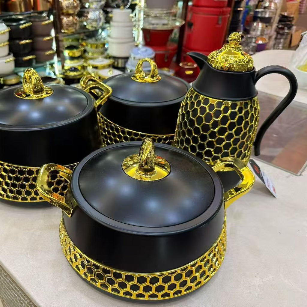 4 piece luxury food warmer - 2L,2.5L,3L, 1.5Lkettle